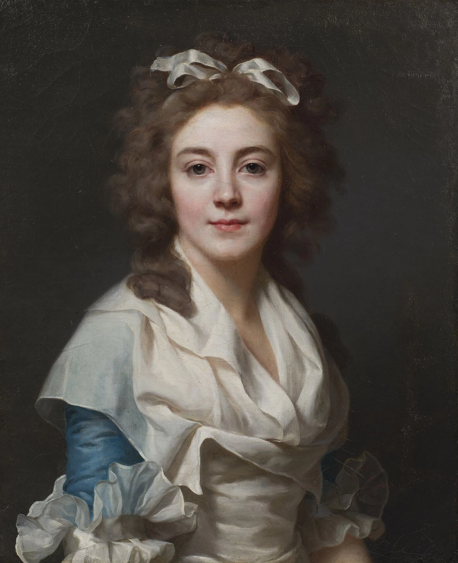 Ritratto della pittrice francese Marie - Gabrielle Capet, moglie del pittore, Museo Nazionale di Stoccolma, attribuito